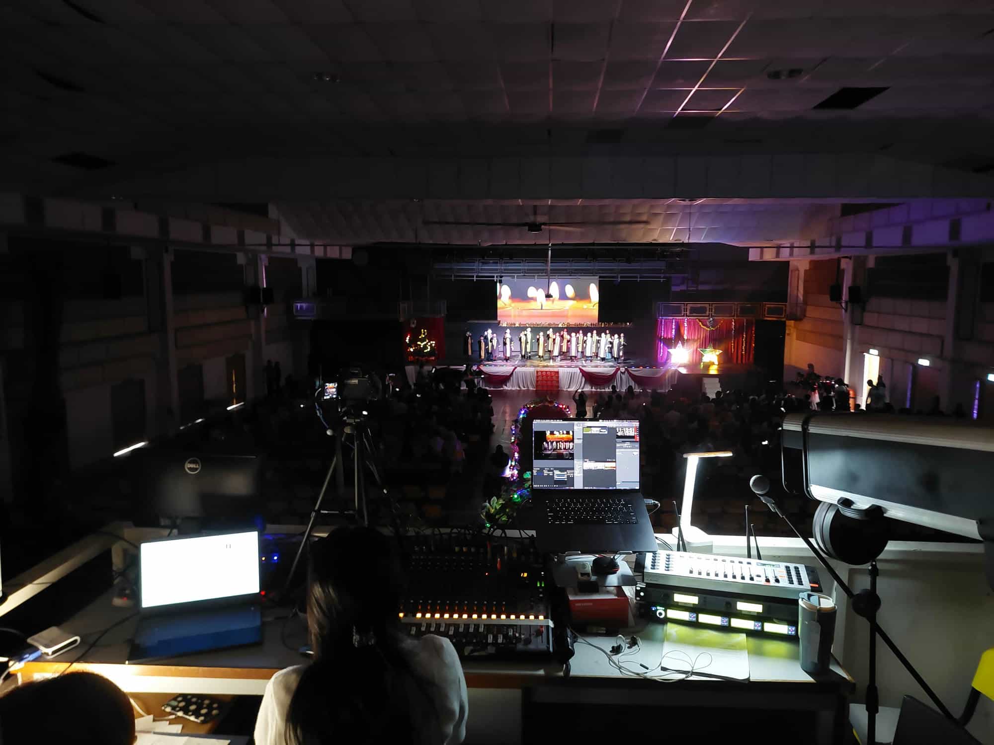 The stage viewed from the technical room
